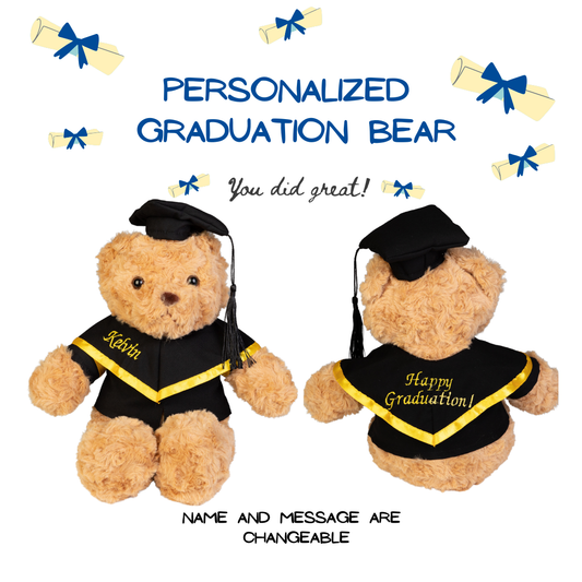 ☆Personalized Name Embroidery ☆Graduation bear☆Customized Graduation Gift